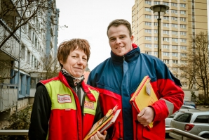 Mitarbeiter sind derzeit in der Stadt unterwegs