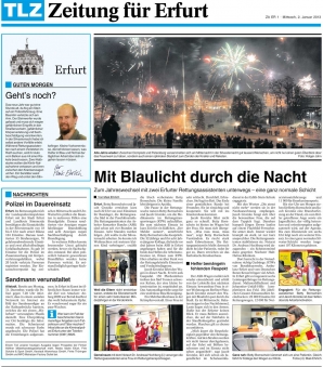 Mit Blaulicht durch die Nacht